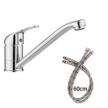 Kitchen Tap 360° Swivel Spout Single Lever Long Chrome Basin Hot And Cold Water Mixer Bathroom Faucet Kitchen Sink Mixer Tap Kitchen Items Kitchen Accessories Kitchen Tools - Silver - View 8
