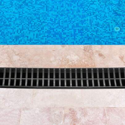 Trench Drain System, Channel Drain With Plastic Grate, 5.7x3.1-Inch HDPE Drainage Trench, Black Plastic Garage Floor Drain, 3x39 Trench Drain Grate, With 3 End Caps, For Garden, Driveway-3 Pack