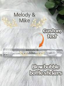 45pc Custom Wedding Bubble Tube Stickers, Personalized Name Design, Transparent Gold Foil Bubble Labels, Perfectly Match Your Wedding Theme,Wedding Bubble Tube Stickers,Personalized Gifts,Customized Christmas Gifts,Custom Ornaments,Christmas ,Stickers Custom - Multicolor - View 13