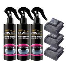 P40 Car Scratch Quick Repair Nano , Instant Invisible Scratch , Quick Paint Restoration, Removing Paint Scuff From Car, Long- Protection ()(3Pcs) - Multicolor - Ver 2