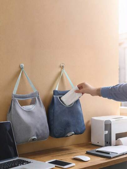 1pc Garbage Bag Organizer, Plastic Bag Wall Mounted Bag, Plastic Bag Collector, Large Capacity Wall Mounted Mesh Storage Bag, Plastic Bag Rack Distributor, Large Kitchen Used Garbage Bag Storage Bag, Kitchen Tools