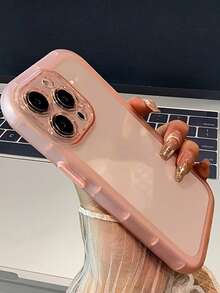 Shockproof Bumper Clear Phone Case For Iphone17/16/ 15/ 14/ 13/ 12/ 11 Pro Max Plus Soft Transparent Cases Cover - Pink - View 1
