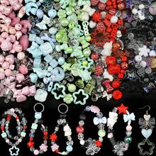 3–8 Colors Acrylic Beads, Suitable For Bracelet Making; Flower, Bow, Bear Gummy Style Bracelet Charms; Cute Beads, Suitable For Jewelry DIY, Necklace, Keychain And Phone Pendant - 5 Colors/set - View 12