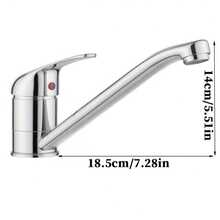 Kitchen Tap 360° Swivel Spout Single Lever Long Chrome Basin Hot And Cold Water Mixer Bathroom Faucet Kitchen Sink Mixer Tap Kitchen Items Kitchen Accessories Kitchen Tools - Silver - View 5