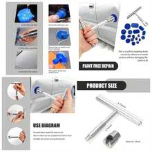 19 PCS Body Dent Repair, Plastic Alloy Dent Separation Piece Suction Cup Spacer - Portable Repair And Maintenance Accessory, Suitable Most Blue Silver - initial - View 1