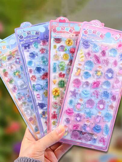 3D立体贴纸，3D可爱贴纸，萌萌的3D动物贴纸，DIY手机壳装饰，日记/水瓶装饰