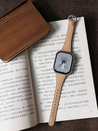 Soft Leather Band, Suitable For Autumn/Winter, Smart Watch Strap With Elegant Buckle