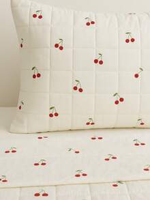 Queen Size Bedspread Set, 3 Pieces, Essencialle Cotton, 160 Thread Count, Various Colors, Blue Butterflies - Anh đào - Xem 5