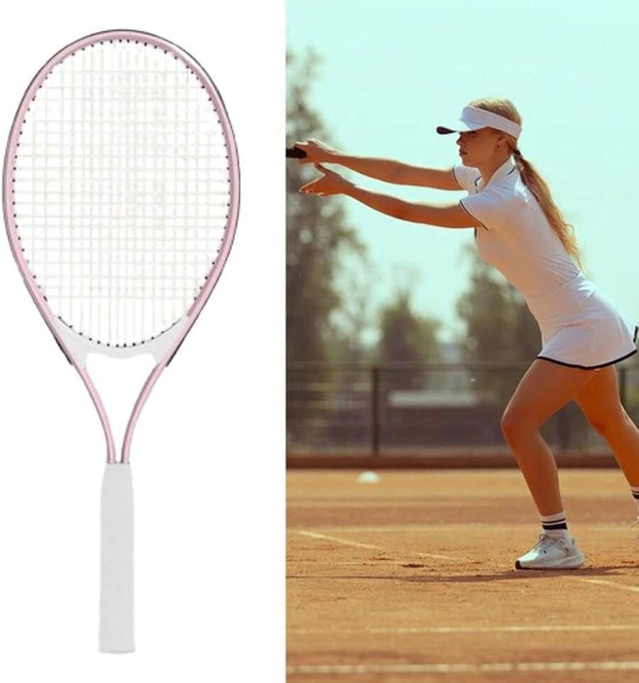 Vaveren Raquetas de Tenis para Adultos, Ligeras, para Principiantes, para Practicar en - Verde - Ver 1