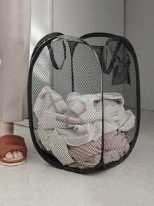 1/24件装大容量弹出式洗衣篮 - 可折叠、便携、网状 - 非常适合存放脏衣服 - 带提手的可折叠网状洗衣篮，适用于卧室、浴室、宿舍、旅行、房车和小公寓。也适合万圣节、圣诞节和感恩节使用。 - 彩色 - 查看 15