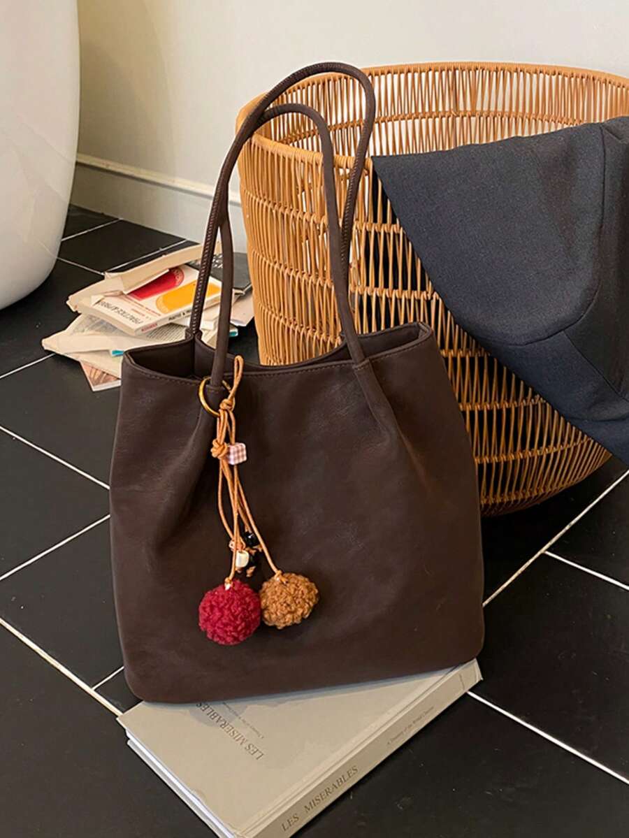 Bolso de hombro de color contrastante de moda, versátil para el transporte