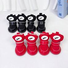 4pcs/Set Thick Warm Dog Boots With Soft Soles, Adjustable Hook And Loop, Suitable For Indoor/Outdoor Wear In Autumn/Winter For Small Dog Breeds Like Poodle, Bichon Frise, Pomeranian, Shih Tzu, Chihuahua - Multicolor - View 10