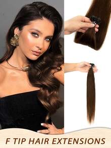 50pcs Human Hair Extensions 12-22 Inch Straight Hair Keratin F-Type Seamless Invisible High Quality Natural Real Hair For Wedding Daily Party Use - Multicolor - View 25