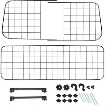 Dog Car Barriers Vehicle Guardrail Pet Isolation Fence Wire Mesh Barriers Pet Divider Cargo Suitable For Traveling With Dogs And Playing In The Car UniversalFit