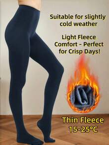 Quần tất lông cừu mỏng dành cho nữ - Quần tất lót nhiệt mỏng cho những ngày hơi lạnh 15-25℃, quần legging cạp cao nhiều màu (Nâu cà phê, Đen, Xanh navy, Đỏ tía, Xanh lá đậm, Màu da) dành cho nữ - Nhiều màu - Xem 21