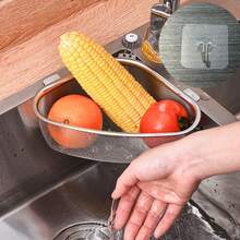 1pc Stainless Steel Triangle Sink Strainer Basket - 6.61 Lbs Large Capacity Polished, With Debris Filter Function Kitchen Sink Garbage Strainer, Leak-Proof Metal Mesh Basket, Suitable For Kitchen Sink - Multicolor - View 15