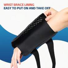 1pc Extended Wrist Brace With Dual Splints And Adjustable Strap - Night Hand Stabilizer, Thumb-Free, Lightweight Wrist Support