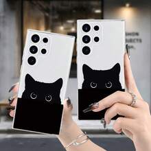 Phone Case/Cover- Cute Black Cat Phone Case Hot Selling In Winter And Autumn, Anti Fall Square/Round Edged Transparent Phone Case Or  17/17AIR/17PRO/17PROMAX/16E/16/16PRO/16PLUS/16PROMAX/15/15PLUS/15PRO/15PROMAX/14/14PLUS/14PRO/14PROMAX/13/13mini/13PRO/13PROMAX/12/12mini/11/Plus/Pro/Max/7/8/SE/XS/XS MAX,For Samsung And For GalaxyA56/A54/A53/A52/A14/A15/A05S/A53/A34/S23/S23Ultra/S23FE/S24/S24FE/S24Ulatra/S25/S25FE/S25Ultra/S21FE(Factory Wholesale Price) - 無色 - 查看 2
