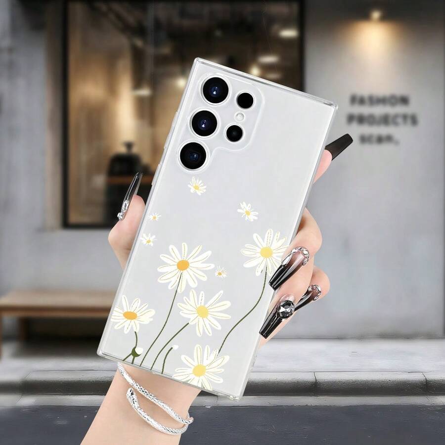 Phone Case/Cover- Daisy-Patterned Transparent Phone Case Hot Selling In Winter And Autumn, Anti Fall Square/Round Edged Transparent Phone Case Or 17/17AIR/17PRO/17PROMAX/16E/16/16PRO/16PLUS/16PROMAX/15/15PLUS/15PRO/15PROMAX/14/14PLUS/14PRO/14PROMAX/13/13mini/13PRO/13PROMAX/12/12mini/11/Plus/Pro/Max/7/8/SE/XS/XS MAX,For Samsung And For GalaxyA56/A54/A53/A52/A14/A15/A05S/A53/A34/S23/S23Ultra/S23FE/S24/S24FE/S24Ulatra/S25/S25FE/S25Ultra/S21FE(Factory Wholesale Price) - 無色 - 查看 1