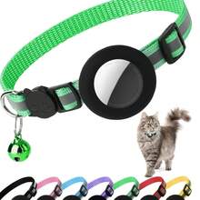 iDestry Cute Cat Collar With Detachable Reflective Kitten Collar With Bell, Compatible With Apple AirTag Holder, Nylon Silicone Material, Multiple Colors Available, Adjustable - Multicolor - View 17