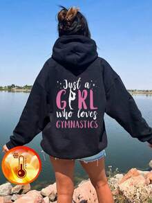 1pc Girls Casual Printed Sweatshirt, Thickened Long Sleeve Pullover Sweatshirt For Students, Autumn/Winter - Vibrant Dancehall Themed Sweatshirt To Inspire Tween Girl' Creativity - Black - View 7