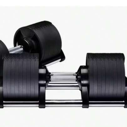 PEYMALERA 24 Kg Kit Mancuerna Ajustable Automática Acero Gym Pesas Negro