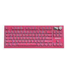 Hot-Swappable Mechanical Wired Keyboard With Contour Design, Side-Lit Characters, Multi-Purpose For E-Sports Gaming And Office Work - 玫瑰紅 - 查看 1