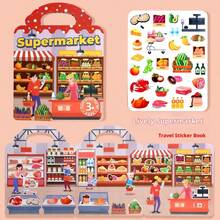 Sách dán hình Jelly Stickers - Sách tĩnh lặng tự làm, Sổ kế hoạch vui nhộn, Hình dán trang trí, Tranh ghép hình - Quà sinh nhật, Quà tặng hoàn hảo, Quà tặng ngày lễ - Nhiều màu - Xem 15