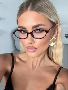 1pc Oval Classic Personalized Elegant Exquisite Ins Style Women Clear Eyeglasses For Daily Life Office Reading Watch TV Play Games Phone Business Casual Woman Fashion Accessories Suitable For All Face Shapes