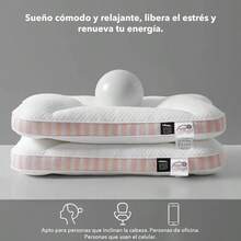 Almohada Ergonómica para Cuello 42x68CM – Soporte Cervical Ortopédico, Alivia Dolor de Cuello y Mejora el Sueño, Suave y Agradable para la Piel, Perfecta para Regalo a Familia y Amigos, 1 o 2 Piezas - Blanco - Ver 3