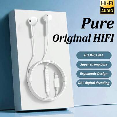 Yüksek Kaliteli Kablolu Kulak İçi Kulaklıklar, 3.5mm Giriş, Bas Güçlendirici Kulaklıklar, Rock/Pop Müzik ve Diğer Hi-Fi Aramalar İçin Uygun, Kulaklık Mikrofonlu, Oyun, Spor ve E-Spor İçin Kullanılabilir