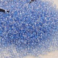 600颗/套，5克，25种颜色，2毫米透明彩色玻璃珠，适用于DIY耳环、手链、项链、服装刺绣、珠宝制作配件 - 2mm透彩上彩米珠 - 查看 8