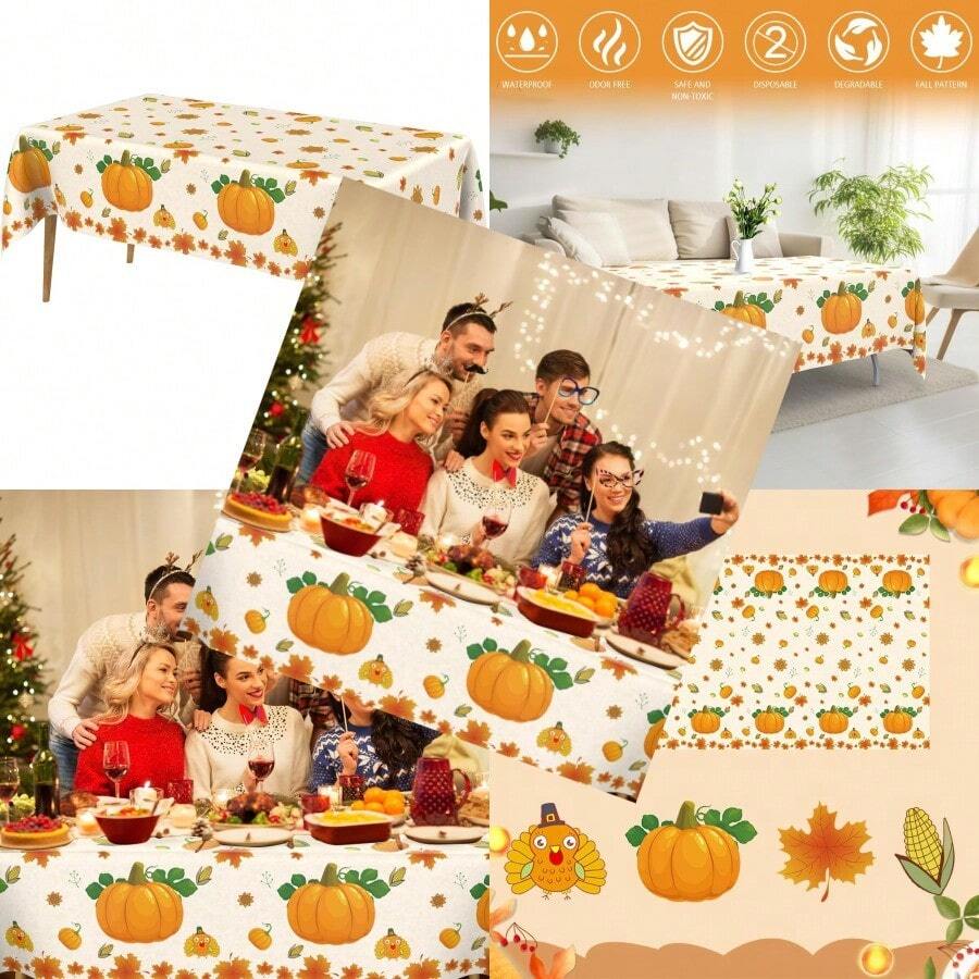 Thanksgiving Tablecloth 1 PCS 54" X 108" Thanksgiving Tablecloth ...