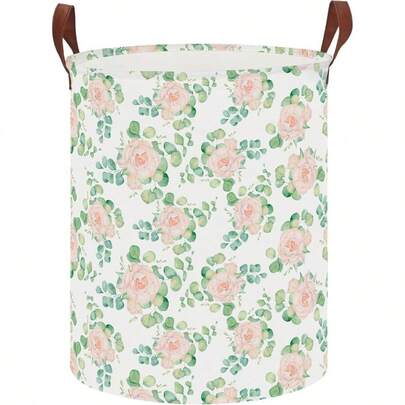 19. U2019u2019 Waterproof Foldable Laundry Basket, Nursery Hamper, Dirty Clothes Hamper, Books Bins, Baskets, Room DecorWatercolor Flower