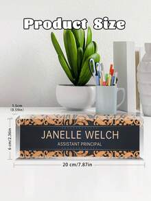 1pc Customizable Acrylic Desk Nameplate - Transparent Glossy Finish, Personalized Teacher Appreciation Gift, Employee Recognition Desk Accessory, No Battery Needed - 2 - View 7