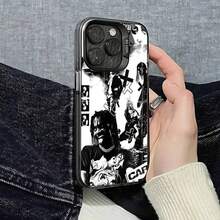 Funda para O-Opium Rap  Carti compatible con 17 16 15 14 13 12 11 Pro Max Plus, a prueba de golpes, color plata, cubierta trasera - Z6 - Ver 6