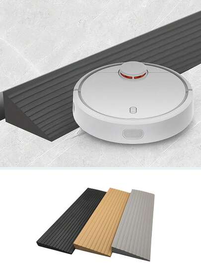 One-Piece Set Of Robot Vacuum Cleaner Ramp Mat, Threshold Height Difference Strip, Household Entrance Anti-Slip Mat, PVC Ramp Board, Height Difference Strip, Household Entrance Anti-Slip Step Mat/Slope Board