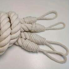 1pc Tope de Puerta con Cuerda - Cuña de Puerta de Tela Resistente - Barrera de  para Colisión para Instalación en Piso y Pared - Hebilla de Correa de Cortina - 1 unidad - Ver 6