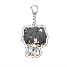1个卡通爱情与深空亚克力钥匙扣蛋糕系列Sylus Rafayel Xavier Zayne Q版Cosplay钥匙链包挂件礼物 - 彩色 - 查看 12