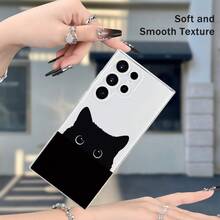 Phone Case/Cover- Cute Black Cat Phone Case Hot Selling In Winter And Autumn, Anti Fall Square/Round Edged Transparent Phone Case Or  17/17AIR/17PRO/17PROMAX/16E/16/16PRO/16PLUS/16PROMAX/15/15PLUS/15PRO/15PROMAX/14/14PLUS/14PRO/14PROMAX/13/13mini/13PRO/13PROMAX/12/12mini/11/Plus/Pro/Max/7/8/SE/XS/XS MAX,For Samsung And For GalaxyA56/A54/A53/A52/A14/A15/A05S/A53/A34/S23/S23Ultra/S23FE/S24/S24FE/S24Ulatra/S25/S25FE/S25Ultra/S21FE(Factory Wholesale Price) - 無色 - 查看 5