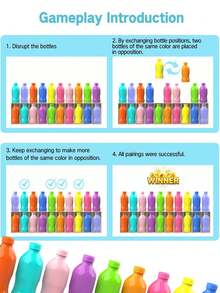Color Match Bottle - A Party Game That Stimulates Memory And Cognitive Abilities, A Strategic Board Game Suitable For Friend Interaction And Improving Cognitive Skills. It Is The Perfect Choice For Party Supplies, Christmas, Birthdays And Holiday Gifts. A Fun Group Game, And Also A Unique Christmas Gift.
