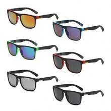 6PCSMen's Fashion Sports Sunglasses Combo 2026 New Cycling Goggles Retro Eyeglasses Coated High-End Outdoor Sports Colorful Polarized Metal Hinge Suitable For Driving, Daily Outing, Party, Beach, Sunscreen - Nhiều màu - Xem 11