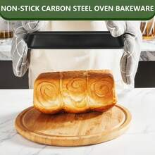 LOVEWE 10-Piece Multi-Purpose Baking Pan Set - Non-Stick, Stackable Design (Navy Blue) | Christmas Baking/Cooking Kitchen Tool Gift - 10 chiếc màu đen - Xem 5