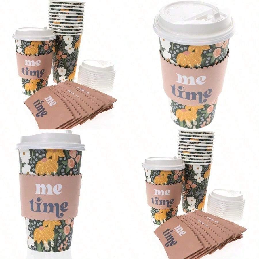 Graphique Paquete de 12 tazas de café desechables 473 ml de capacidad con tapas perfectas para viajes el hogar fiestas y más - Cuidadopersonal - Ver 1