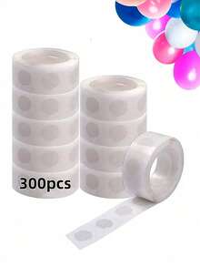 100 Balloon Glue Dots Per Roll, Clear Double-Sided Round Dots, Suitable For Party, Birthday, Wedding Decorations, DIY Balloon Decorations, Leaves No Residue And Will Not Damage Walls. - Nhiều màu - Xem 1