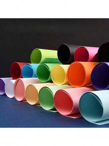 100pcs 10 Colors/20 Colors A4 Colored Cardstock, 160gsm Thick Cardboard, Colored Craft Paper