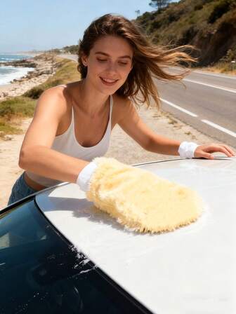 Mănuși de spălare auto din microfibră premium, mănuși de curățare anti-zgârieturi pentru mașini și camioane, foarte absorbante, ultra-moi și care nu scadă, reutilizabile, lavabile la mașină