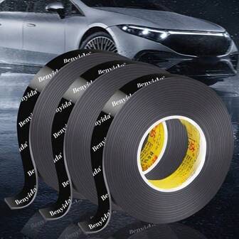 3 Rolls Heavy Duty Double Sided Automotive Tape - Super Strong No Residue, High Temperature Resistant, Suitable For Firm Adhesion On Car Exterior, Taillights, Bumpers, Emblems - Designed For Professional Auto Customization, DIY, Dealers - Heavy Duty Double Sided Sticker, DIY Car Parts, Vehicle Customization, Convenient Application, Industrial Strength, Suitable For Vehicle Modifiers And DIY Enthusiasts