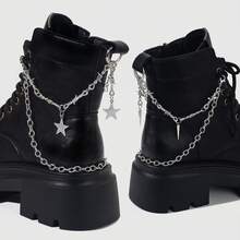 1pc Gothic Style Personalized Shoe Buckle Decor, Detachable DIY Versatile Accessory Suitable For Women Boots And Shoes - Multicolor - View 8