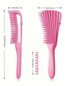 1pc Detangling Brush For Black Natural Hair, Detangler Brush For Curly Hair Afro 3/4abc Texture, Faster N Easier Detangle Wet Or Dry Hair With No Pain Hair Brush Comb ,Hair Styling Tools ,Hair Styling Kit ,Hair Style Tool ,Hair Tool Kit - Multicolor - View 7